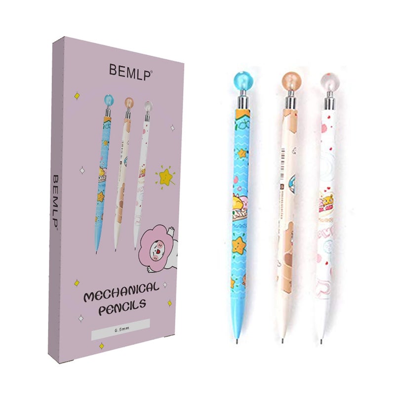 BEMLP Mechanical Pencils 0.5mm Cute Kawaii Sushi Food Press Automatic Mechanical Pencil Writing Drawing School Office Supply Student Stationery 6 Pcs